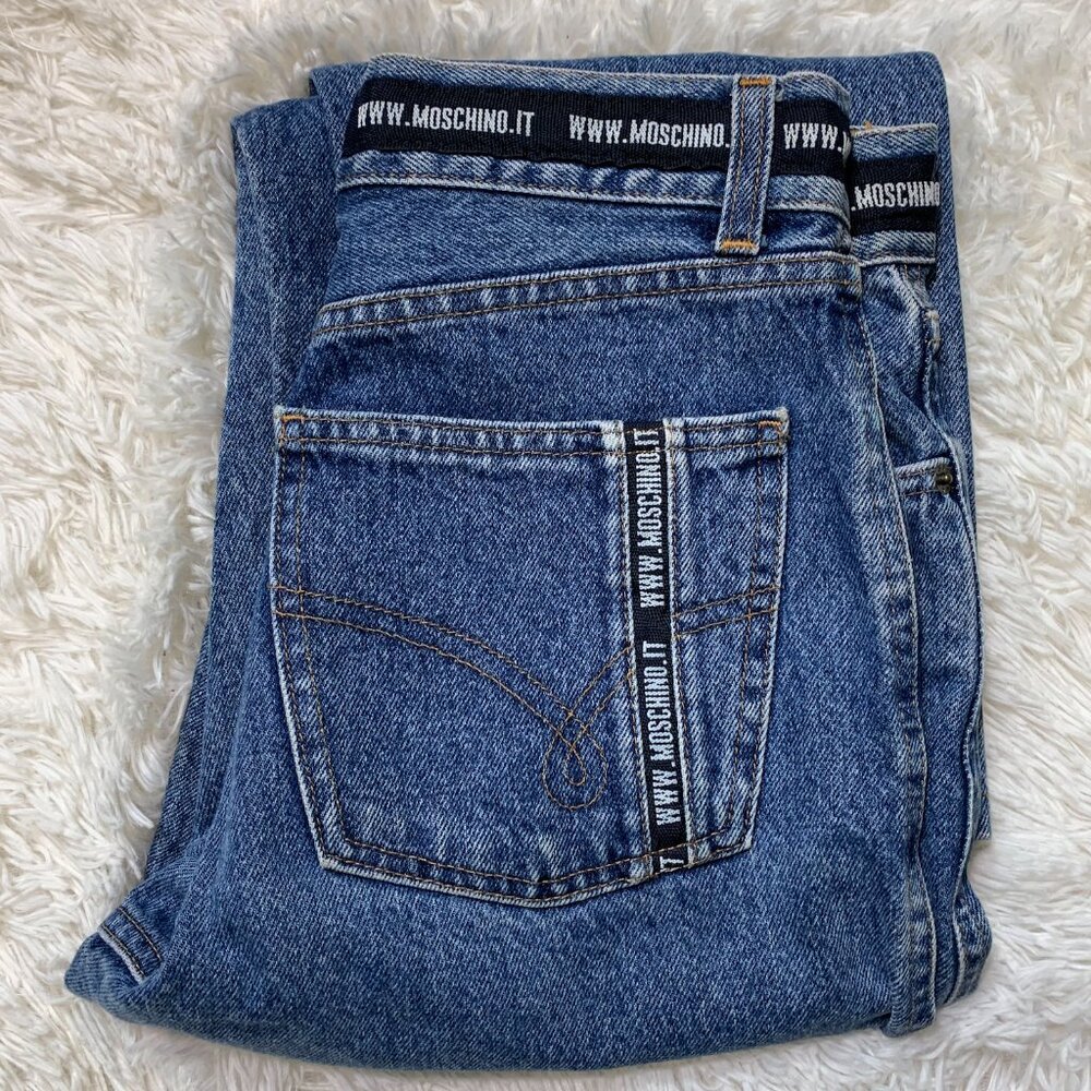 Moschino Jeans with logo trim